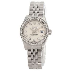 Rolex 179384G Datejust Uhr mit Diamantlünette