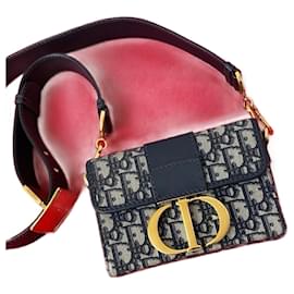 Mini borsa a spalla in tela e pelle obliqua 30 Montaigne Christian Dior