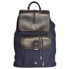 Zaino B‑Motion Christian Dior 1MOBA062XVO – Nylon e pelle blu navy/nero unisex