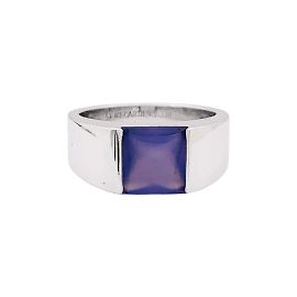 CARTIER Tank Ring, Weißgold, Chalcedon.