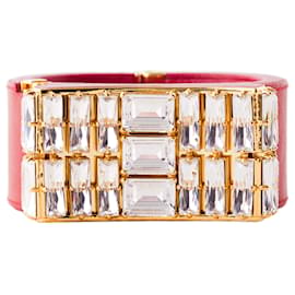 Bracciale in pelle Saffiano cristallo Prada