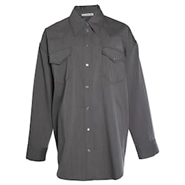 Acne Studios, Camicia overshirt marrone e grigia