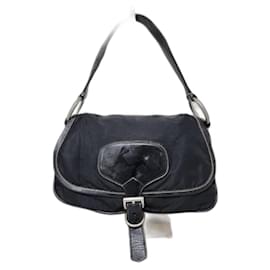 Prada Vintage Tessuto Nylon Corsaire Schultertasche Schwarz