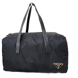 PRADA Bolsa Boston Tessuto Negra de Doble Uso - Prada