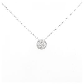 Autre Marque Collana in diamante in oro bianco Au750 a forma di fiore