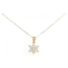 Autre Marque Collana di diamanti a forma di fiore Au750