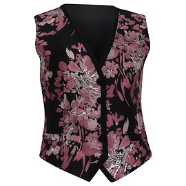 Chaleco de brocado floral Dolce & Gabbana en poliéster rosa y negro