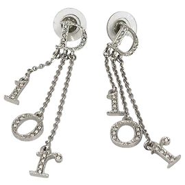 Orecchini in argento con cristalli di strass di Christian Dior