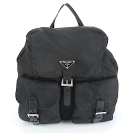 Prada Sport Black Nylon Logo Shoulder Rucksack Bag Backpack