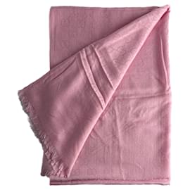 Schal aus Wolle und Seide GG Rosa - Gucci
