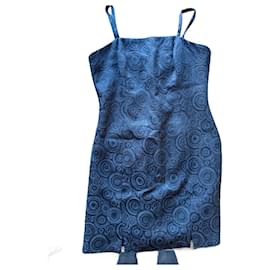 Versace Jeans Couture Mini Trägerkleid Schwarz Baumwolle