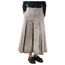 Zimmermann Culotte in lana a motivo pied-de-poule marrone - taglia UK 12