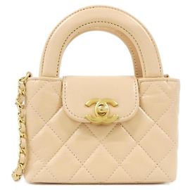 Chanel AP3435 Clutch a Catena - Borsa a Spalla in Pelle di Vitello Beige