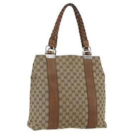 Borsa Gucci Bamboo Bar Tote GG Canvas Grande