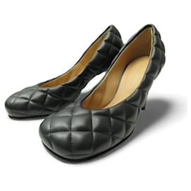 NOVO SAPATOS BOTEGA VENETA BLOC PADDED PUMP 592013 SALTO 37 IT 38 - Bottega Veneta