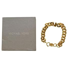 Michael Kors Golden Chunky Chain-Link with MK Signature Bracelet