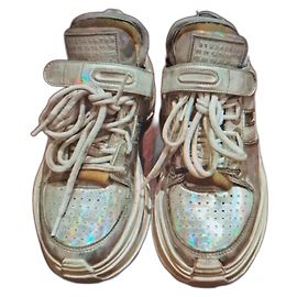 Sneakers Maison Martin Margiela in pelle argento