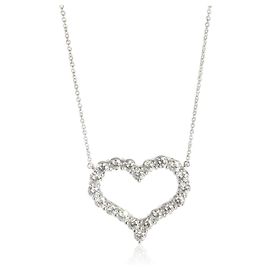 Tiffany & Co. Platinum Diamond Large Heart Pendant