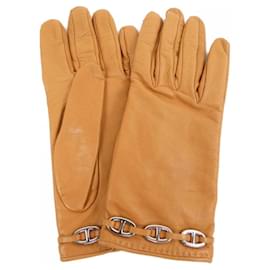 Braune Warme Handschuhe von Hermès