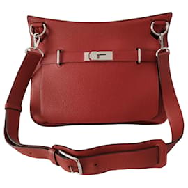 Hermès Jypsière 34 Tasche aus rotem Clémence Taurillon Leder