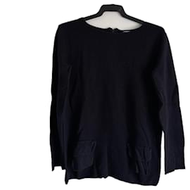 Top Uniforme Chanel Azul Marino de Algodón