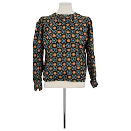 Saint Laurent Braune Leinenbluse