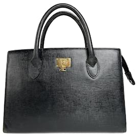 Borsa in pelle vintage Courreges nera