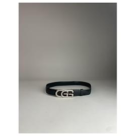 Vintage Gucci GG Ledergürtel schwarz