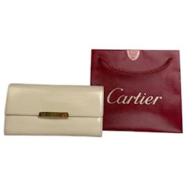 Portafoglio in pelle vintage Cartier bianco