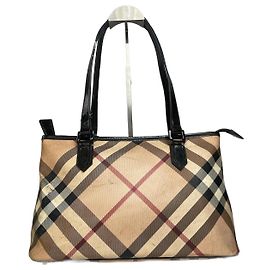 Borsa in pelle vintage con motivo Nova Check di Burberry