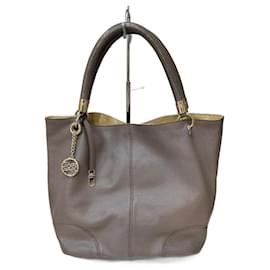 Borsa a secchiello Lancel in pelle grana taupe