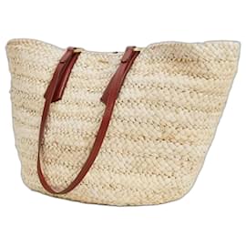 Max Mara Panier Extra Large Borsa in Paglia Sabbia