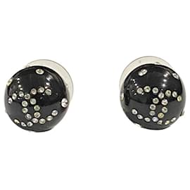 Chanel Coco Mark Strass Ball Stud Ohrringe