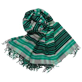 Hermès Cashmere Tartan Check Schal in Grün