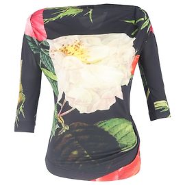 Vivienne Westwood Bluse mit weitem Ausschnitt und floralem Druck aus mehrfarbiger Viskose