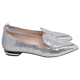 Ballerine Punte Beya in Paillettes Argento di Nicholas Kirkwood