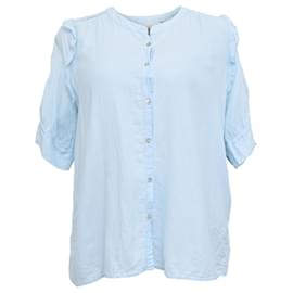 Blusa Tyana Ba&sh en algodón azul claro
