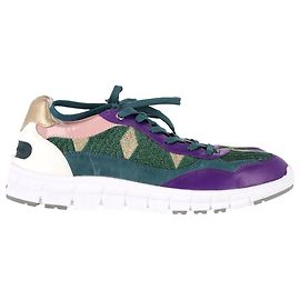Sneakers basse Mardi Gras Dolce & Gabbana in pelle e suede multicolore