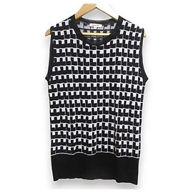 Autre Marque BLAMINK Ärmelloses Stricktop aus Seide mit geometrischem Jacquard