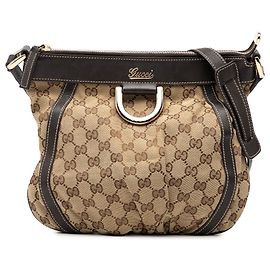 Bolsa transversal Gucci em lona GG marrom Abbey D Ring