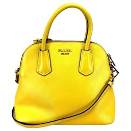 Borsa in pelle gialla Prada BL0902