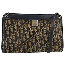 Borsa a Spalla Trotter Vintage Christian Dior in Tela Media