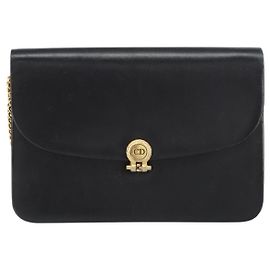 Christian Dior Vintage Chain Flap Leather