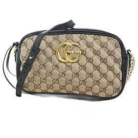 Borsa a Spalla Gucci GG Marmont in Tela GG Trapuntata Diagonale con Pelle Piccola