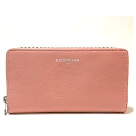 Cartera larga de cuero para mujer Balenciaga