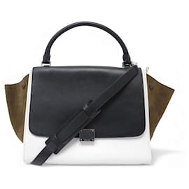 BORSA CELINE TRAPEZE MM 169543 IN PELLE E CAMOSCIO TRICOLORE - Céline