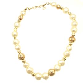 Collana choker vintage in oro Christian Dior