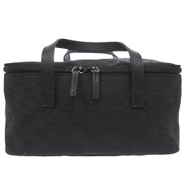 Borsa Vanity in Tela GG Nera di Gucci