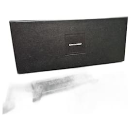 Portachiavi Saint Laurent in pelle nero e bianco
