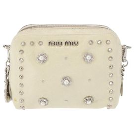 Borsa a tracolla in pelle Miu Miu con catena